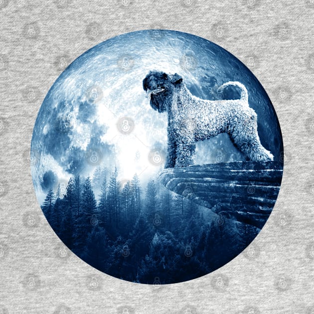 Kerry Blue Terrier Dog Moon Dog Mom Dad Women Men Dog Lovers by CreativeShirt